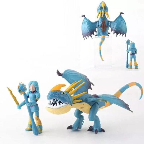 How to Train Your Dragon Figures Set Hiccup Astrid Light Fury Toothless Stormfly - Picture 5 of 16